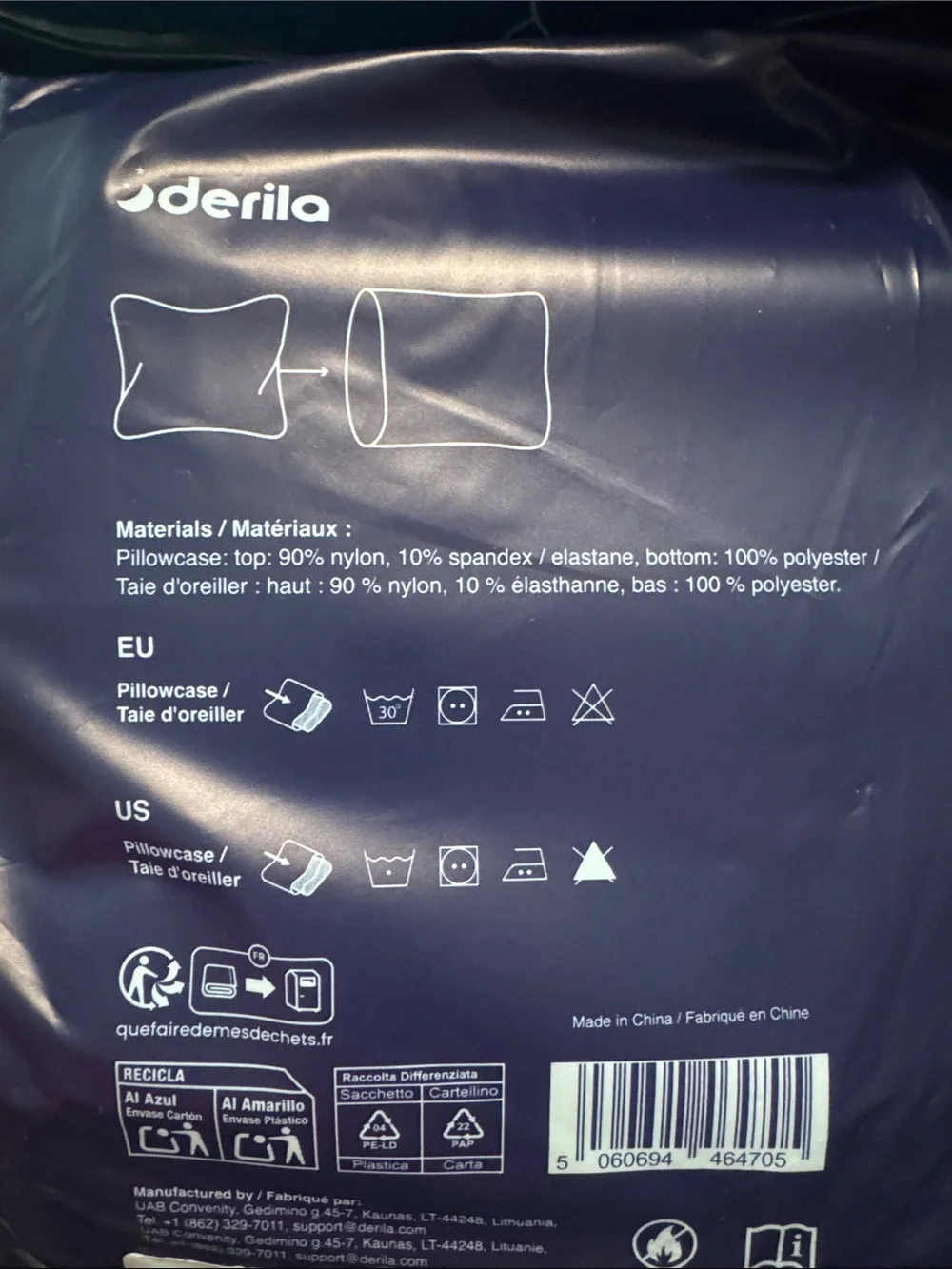 Derila Ergo Edition Memory Foam Pillow Standard 54x36x12cm + cooling pillowcase